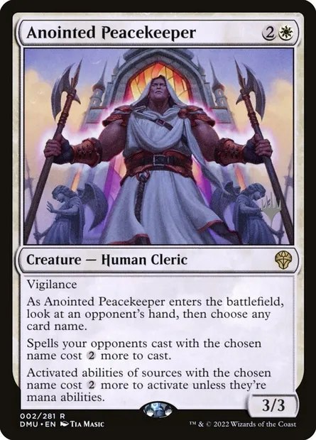 Anointed Peacekeeper, Magic card PDMU 2p — Dominaria United Promos set