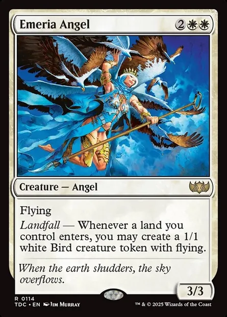 Emeria Angel, Magic card TDC 114 — Tarkir: Dragonstorm Commander set