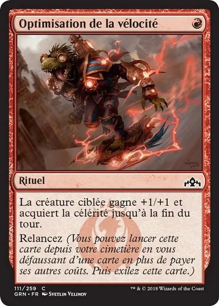 Optimisation de la vélocité, carte Magic GRN 111 — extension Les Guildes de Ravnica