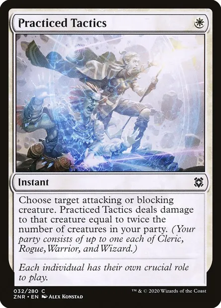 Practiced Tactics, Magic card ZNR 32 — Zendikar Rising set