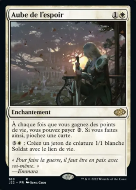Aube de l'espoir, carte Magic J22 169 — extension Jumpstart 2022