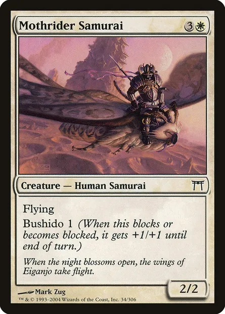 Mothrider Samurai, Magic card CHK 34 — Champions of Kamigawa set