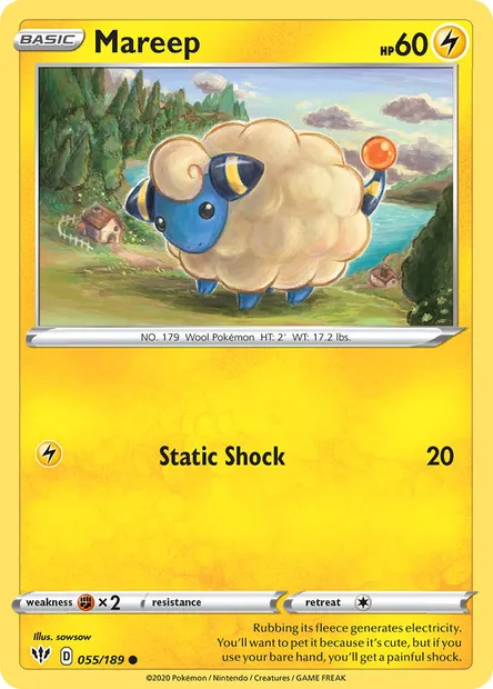 Mareep, Pokémon card DAA 55 — Darkness Ablaze set