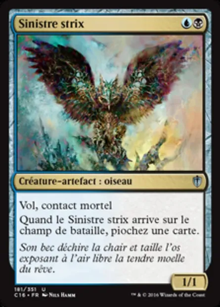 Sinistre strix, carte Magic C16 181 — extension Commander 2016