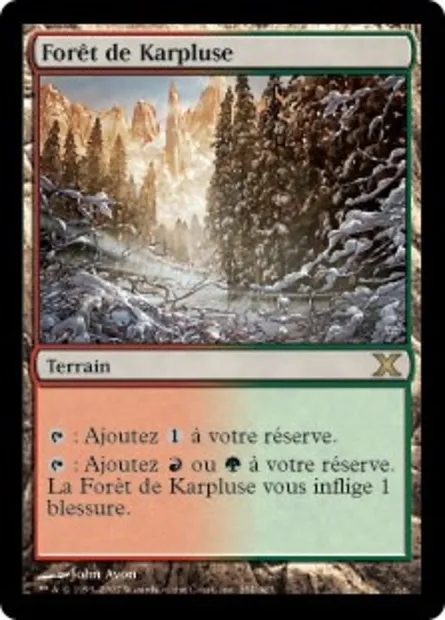 Forêt de Karpluse, carte Magic 10E 354 — extension Dixième édition