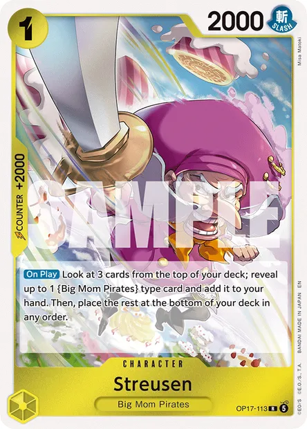 Streusen, One Piece card OP17-113 — THE WORLD’S STRONGEST WARRIORS set