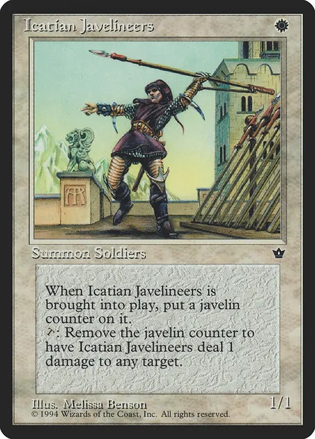 Javeliniers icatians, carte Magic FEM 8a — extension Fallen Empires