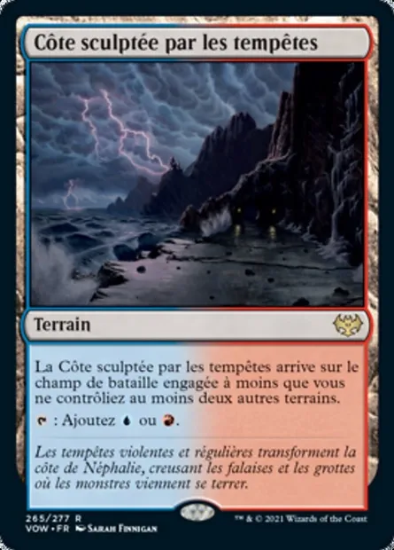 Côte sculptée par les tempêtes, carte Magic VOW 265 — extension Innistrad : noce écarlate
