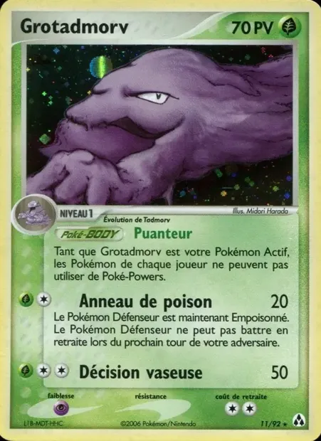 Grotadmorv, carte Pokémon LM 11 — extension EX Créateurs de légendes