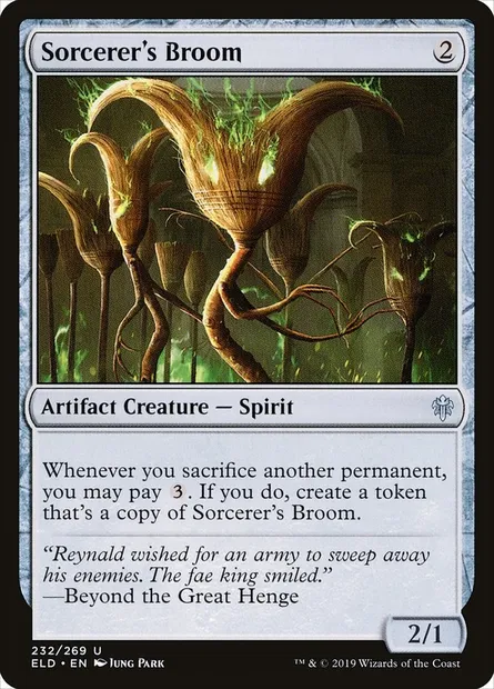 Sorcerer's Broom, Magic card ELD 232 — Throne of Eldraine set