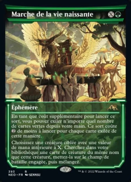 Marche de la vie naissante, carte Magic NEO 393 — extension Kamigawa: La Dynastie Néon