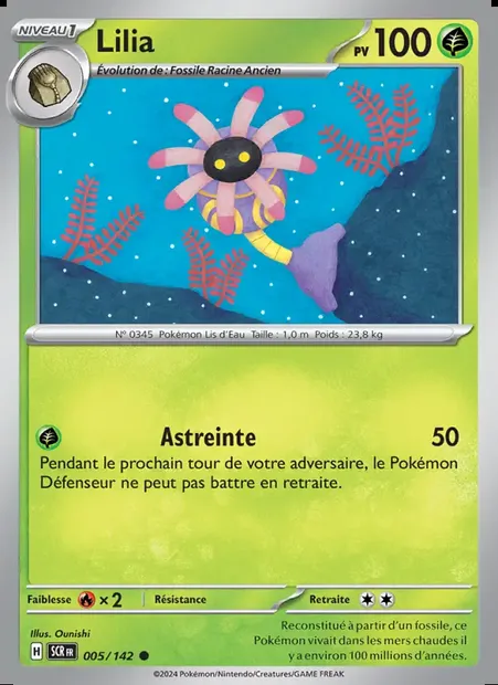 Lilia, carte Pokémon SCR 005 — extension Couronne Stellaire