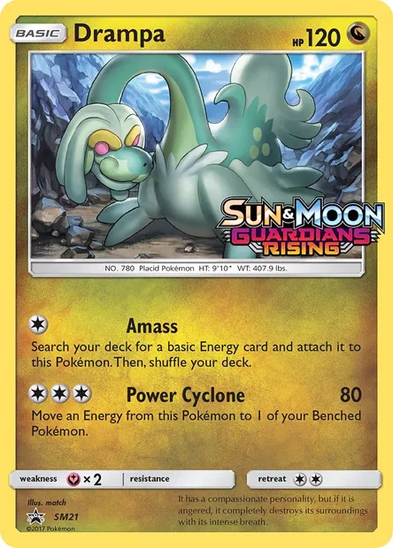 Drampa, Pokémon card SM 21 — SM Black Star Promos set