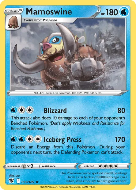 Mamoswine, Pokémon card ASR 033 — Astral Radiance set