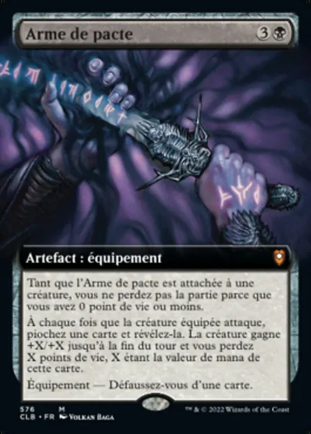 Arme de pacte, carte Magic CLB 576 — extension Commander Légendes : la bataille de la Porte de Baldur