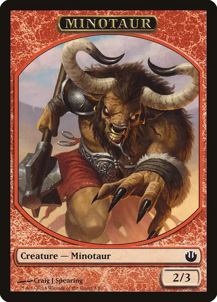Minotaur, Magic card TJOU 3 — Journey into Nyx Tokens set