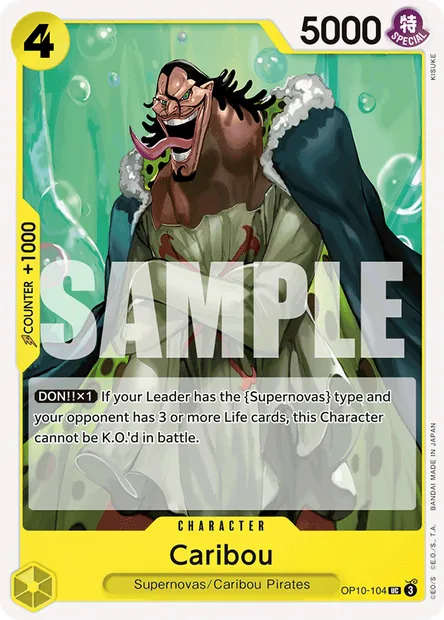 Caribou, One Piece card OP10-104 — ROYAL BLOOD set