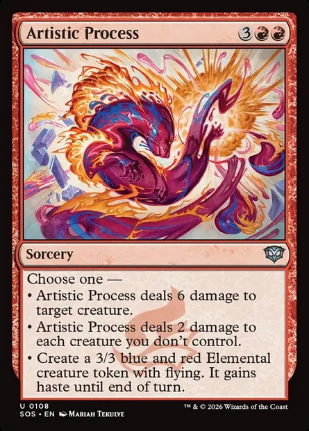 Artistic Process, Magic card SOS 108 — Secrets of Strixhaven set