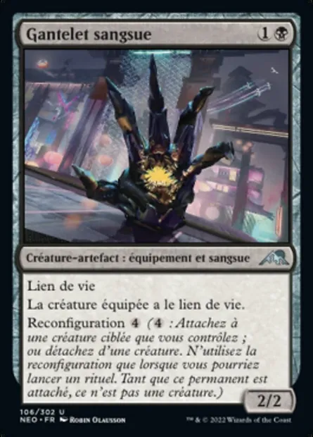 Gantelet sangsue, carte Magic NEO 106 — extension Kamigawa: La Dynastie Néon