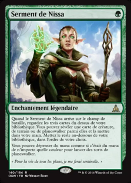 Serment de Nissa, carte Magic OGW 140 — extension Le serment des Sentinelles