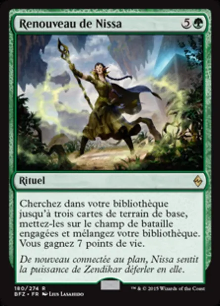 Renouveau de Nissa, carte Magic BFZ 180 — extension La bataille de Zendikar
