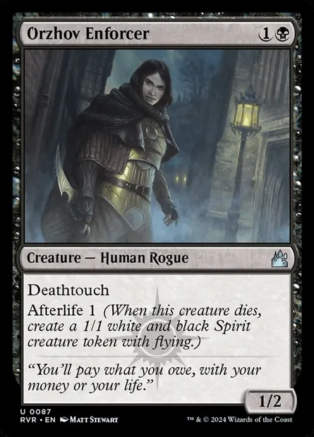 Orzhov Enforcer, Magic card RVR 87 — Ravnica Remastered set