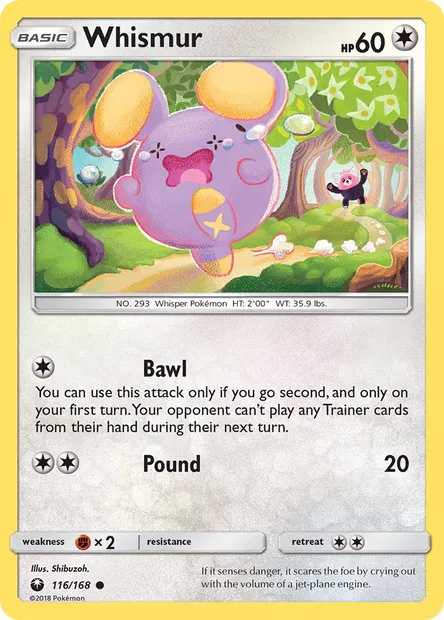 Whismur, Pokémon card CES 116 — Celestial Storm set