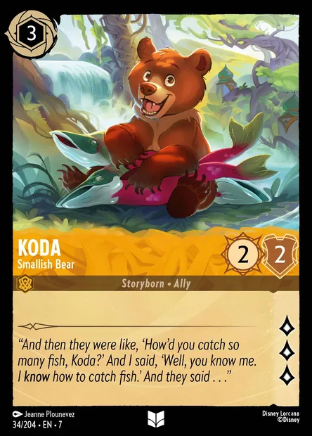 Koda - Smallish Bear, Disney Lorcana card CH7-034 — Archazia's Island set
