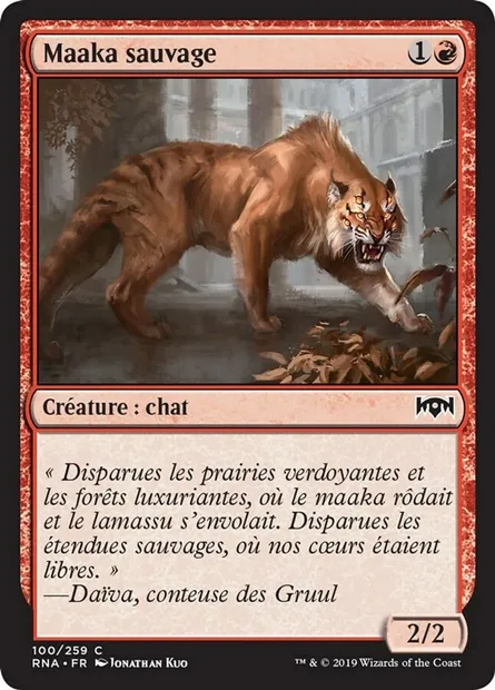 Maaka sauvage, carte Magic RNA 100 — extension L'allégeance de Ravnica