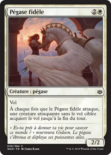 Pégase fidèle, carte Magic WAR 36 — extension La guerre des Planeswalkers