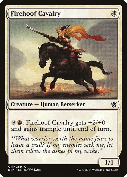 Firehoof Cavalry, Magic card KTK 11 — Khans of Tarkir set