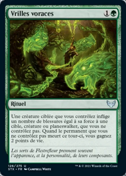 Vrilles voraces, carte Magic STX 126 — extension Strixhaven: l'Académie des Mages