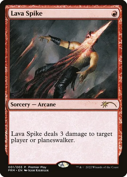 Pointe de Lave, carte Magic PPRO 2022-1 — extension Pro Tour Promos