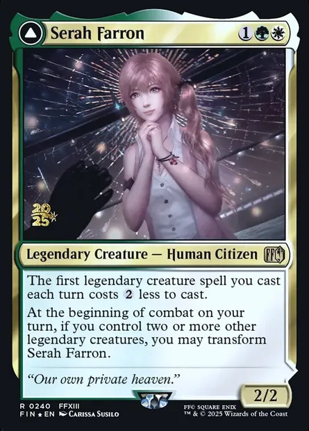 Serah Farron // Crystallized Serah, Magic card PFIN 240s — Final Fantasy Promos set