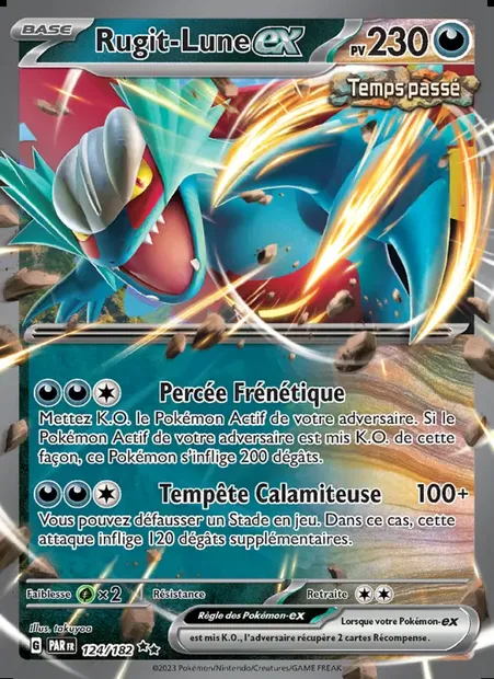 Rugit-Lune-ex, carte Pokémon PAR 124 — extension Faille Paradoxe