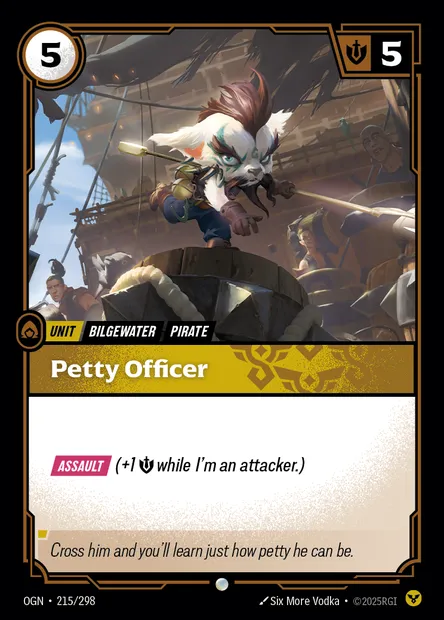 Petty Officer, Riftbound card OGN 215 — Origins set