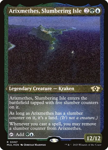 Arixméthès, l'île assoupie, carte Magic MUL 97 — extension Multiverse Legends