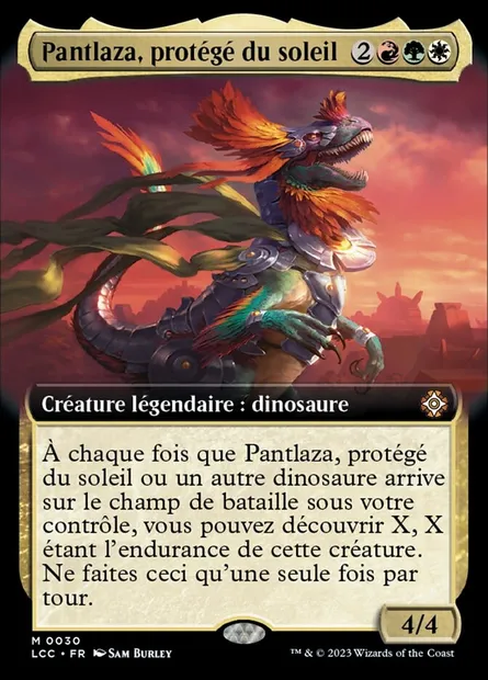 Pantlaza, protégé du soleil, carte Magic LCC 30 — extension The Lost Caverns of Ixalan Commander