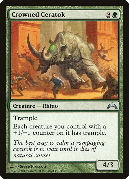 Crowned Ceratok, Magic card GTC 117 — Gatecrash set