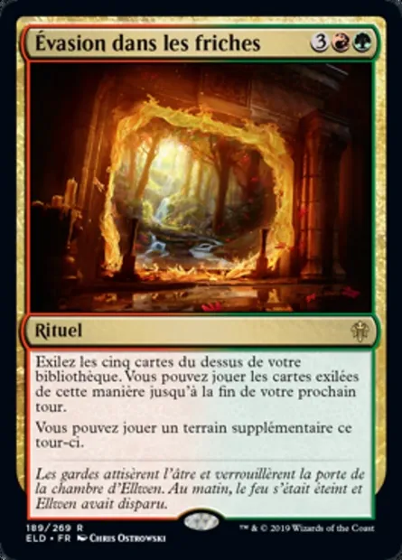 Évasion dans les friches, carte Magic ELD 189 — extension Throne of Eldraine