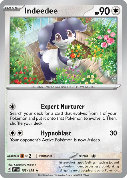 Indeedee, Pokémon card SVI 153 — Scarlet & Violet set