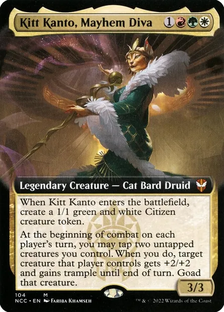 Kitt Kanto, Mayhem Diva, Magic card NCC 104 — New Capenna Commander set