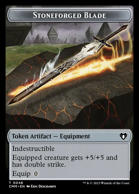 Stoneforged Blade, carte Magic TCMM 46 — extension Commander Masters Tokens