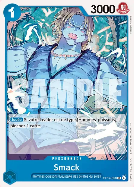 Smack, carte One Piece OP14-050 — extension LES SEPT DE LA MER D'AZUR