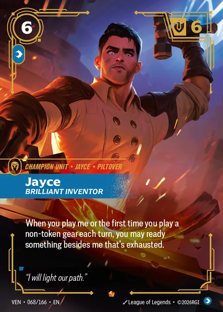 Jayce, Riftbound card VEN 068 — Vendetta set