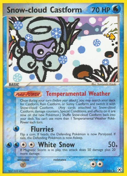 Snow-cloud Castform, Pokémon card HL 25 — Hidden Legends set