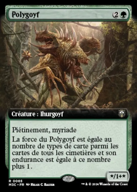 Polygoyf, carte Magic M3C 65 — extension Modern Horizons 3 Commander