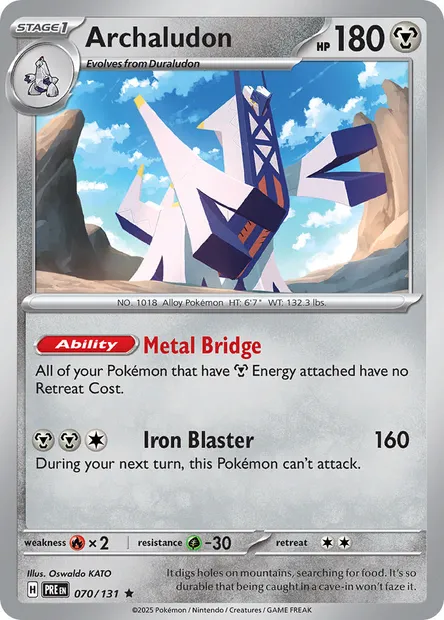 Archaludon, Pokémon card PRE 070 — Prismatic Evolutions set