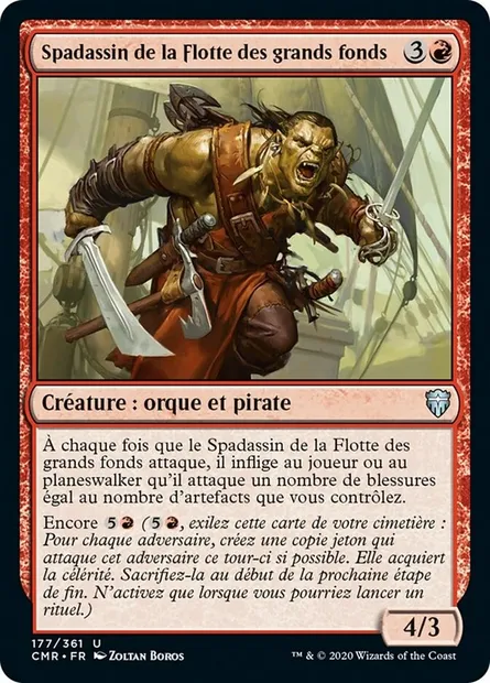 Spadassin de la Flotte des grands fonds, carte Magic CMR 177 — extension Commander Legends