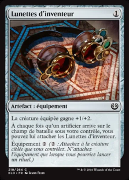Lunettes d'inventeur, carte Magic KLD 218 — extension Kaladesh